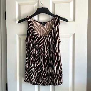 BCX Zebra Print Women’s Tank, size L